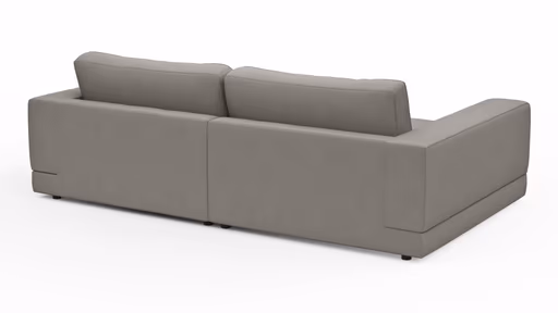 Megasofa Juni Lounge - B ca. 292 cm, Leder, Silbergrau