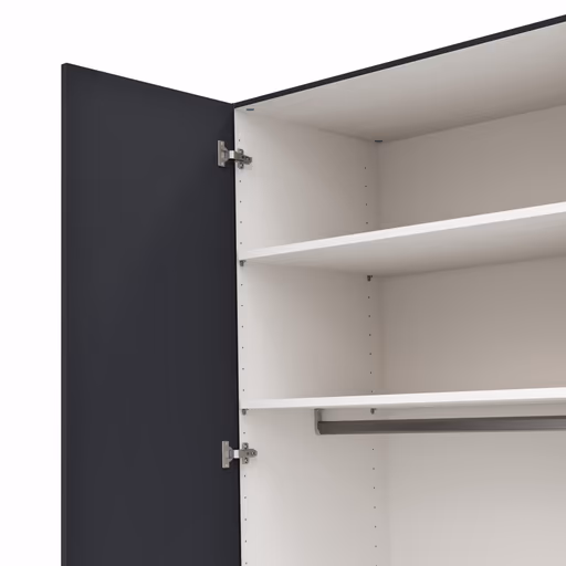 Drehtürenschrank Viana - B ca. 303cm, Lack, Anthrazit