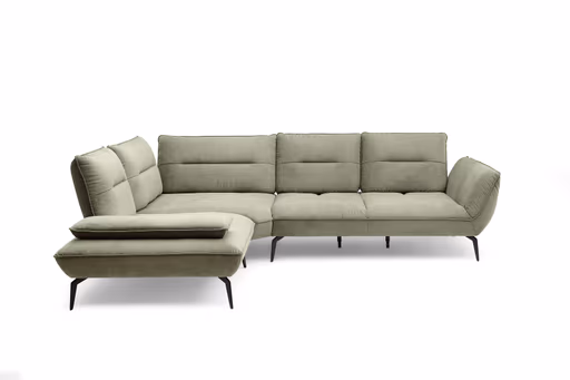 Ecksofa PAYTON - Ecke links, 2,5-Sitzer, Stoff, Dunkelgrün