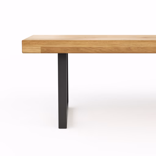 Holzbank Clifton - Breite ca. 200cm, Wildeiche massiv, natur