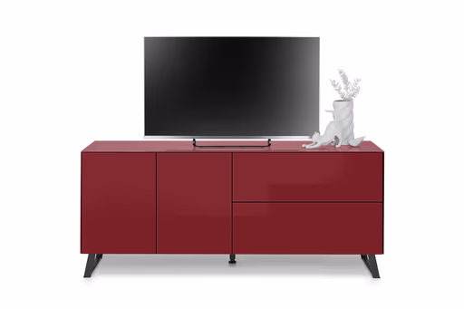 Lowboard - B ca. 181 cm, Bordeauxrot