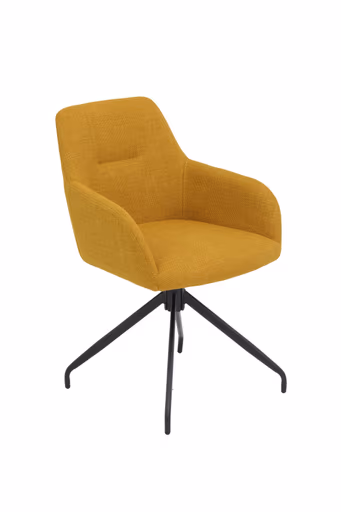 Armlehnstuhl - drehbar, Stoff, Gelb