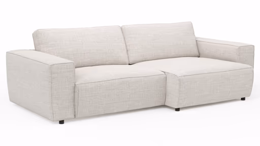 Sofa Lilaia - 1,5-Sitzer XL mit 1,5-Sitzer XL Tief, Stoff, Kaschmir