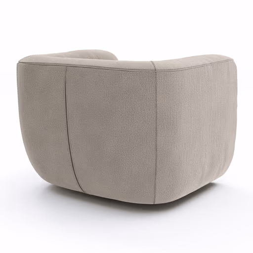 Sessel Stormy - drehbar, Stoff, Creme