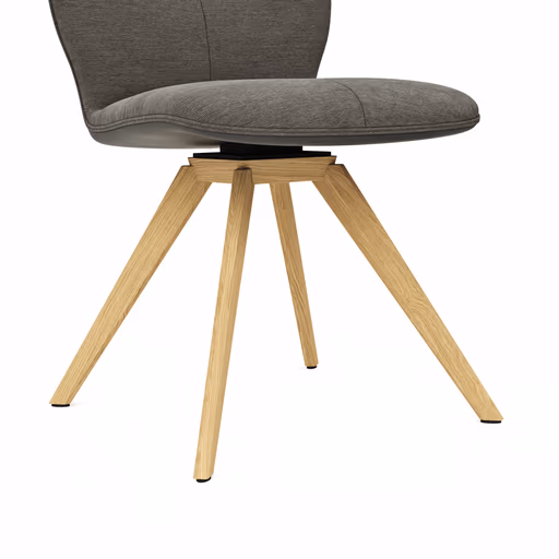 Polsterstuhl Dinner -  Stoff, Dunkelbraun