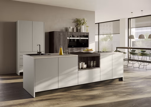 Inselküche 51.210 CO 3 524, Kieselgrau