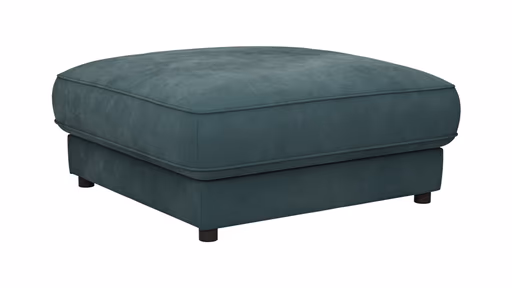 Hocker Juni - LB ca. 90x90 cm, Stoff, Petrol