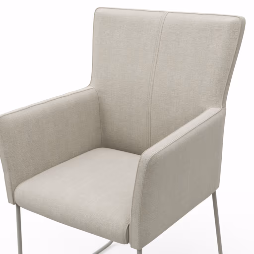 Armlehnstuhl Cosyra - Stoff, Natur