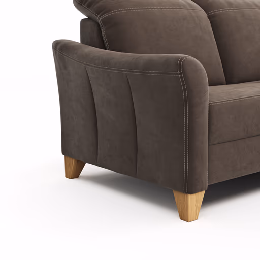 Sofa Canterbury - 2,5-Sitzer, Stoff, Dunkelbraun