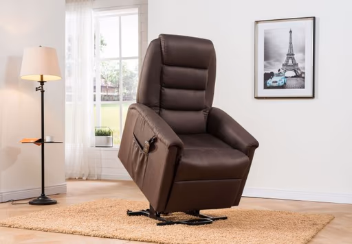 TV-Sessel MYRON - Aufstehhilfe, Relaxfunktion, Stoff, Braun