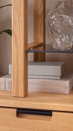 Wohnwand Elara - Eiche massiv, legno geölt