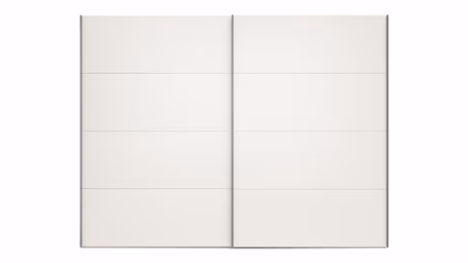 Schwebetürenschrank Viana - B ca. 301 cm, Lack, Weiß