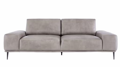 Sofa Oslo - 3-sitzer, Leder, Taupe