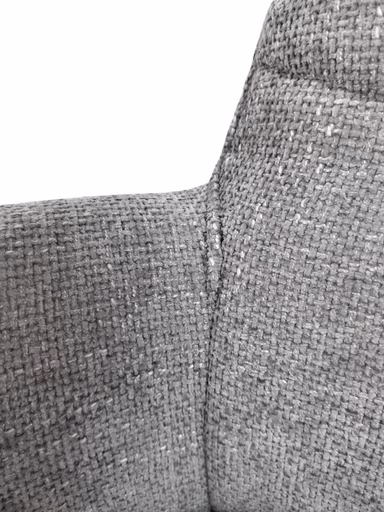 Armlehnstuhl MILENA - drehbar, Stoff, Silberfarben