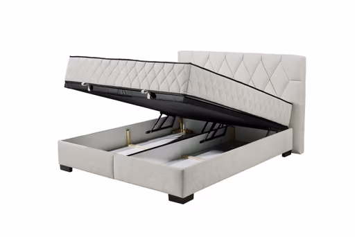 Boxbett - Liegefläche ca. 180x200 cm, Stoff, Sand