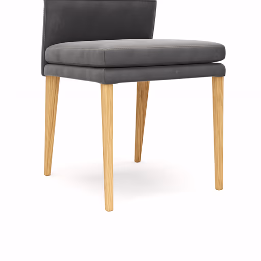 Stuhl Carry - Leder, Dunkelgrau