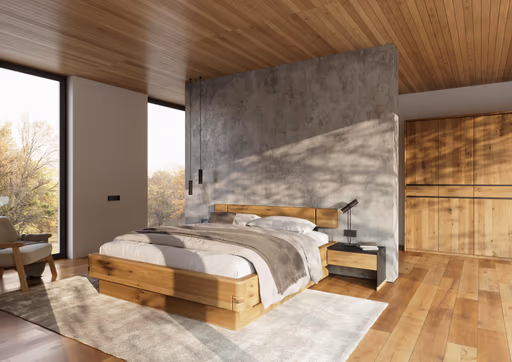 Drehtürenschrank Baltimore - inkl. Passepartout, B ca. 297 cm, Wildeiche massiv