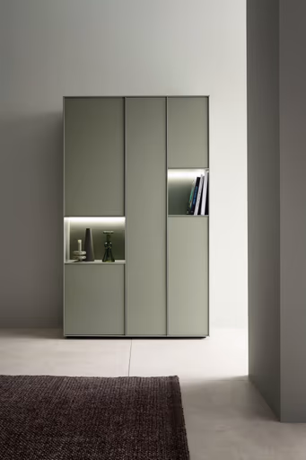 Highboard Casello - BHT ca. 107x180x38 cm, Lack Matt, Schilfgrün