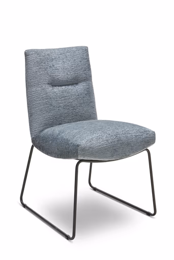 Stuhl Calgary - Stoff, Hellblau