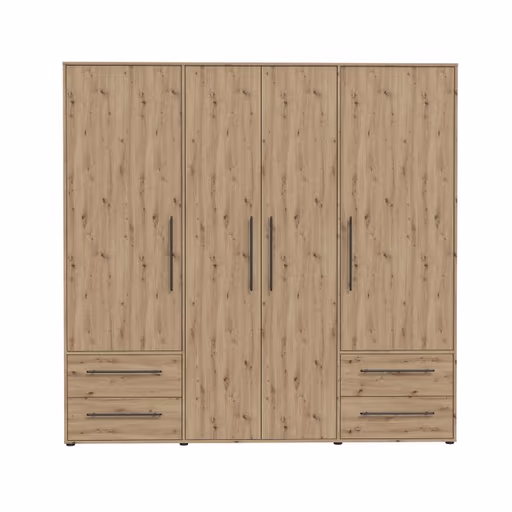 Drehtürenschrank FATHIE- B ca. 206 cm, Eiche Dekor