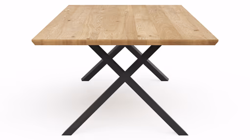 Esstisch Flore - LB ca. 240x120 cm, Wildeiche massiv, natur geölt