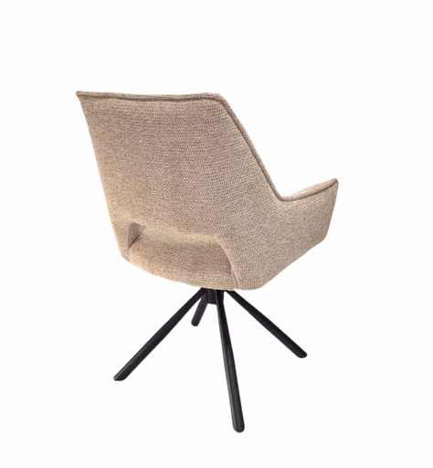 Armlehnstuhl MARESA - drehbar, Stoff, Braun