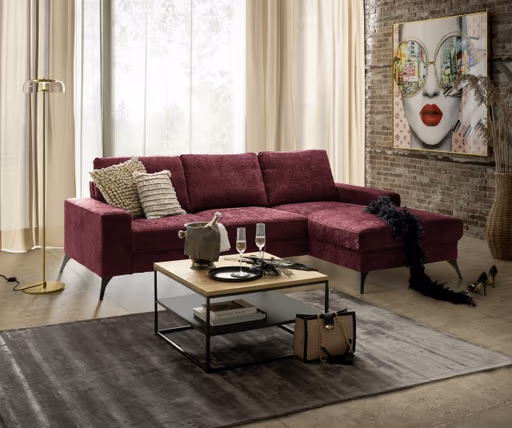 Couchtisch - LB ca. 70x70 cm, Wildeiche Massiv, Schwarz