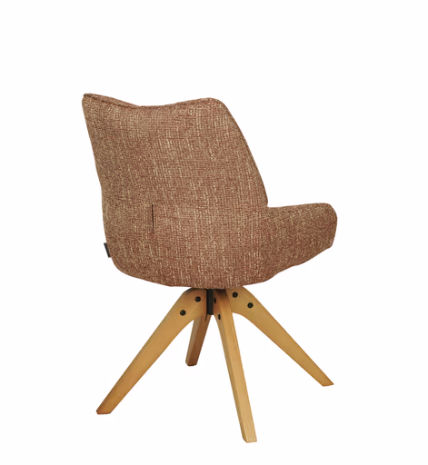 Armlehnstuhl MATTEA - drehbar, Stoff, Bordeaux