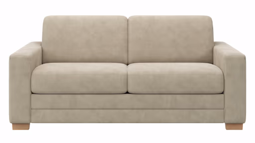 Sofa Lakeville - 2-Sitzer inkl. Schlaffunktion, Gestell Schwarz, Stoff, Beige