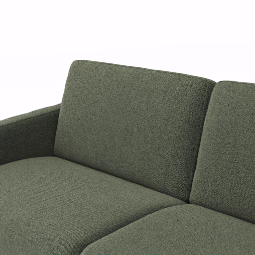 Sofa Nuoro - 2,5-Sitzer inkl. Schlaffunktion, Armlehne schmal, Stoff, Olivgrün