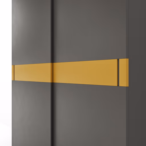 Schiebetürenschrank Loretto - B ca. 280 cm, Lack matt, Anthrazit