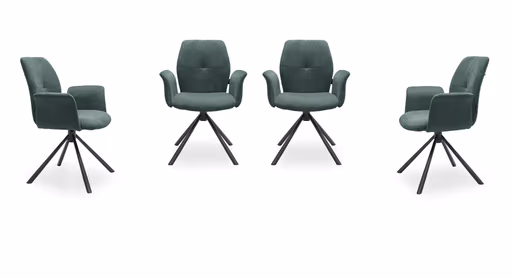 Armlehnstuhl MANOA - drehbar, Stoff, Petrol