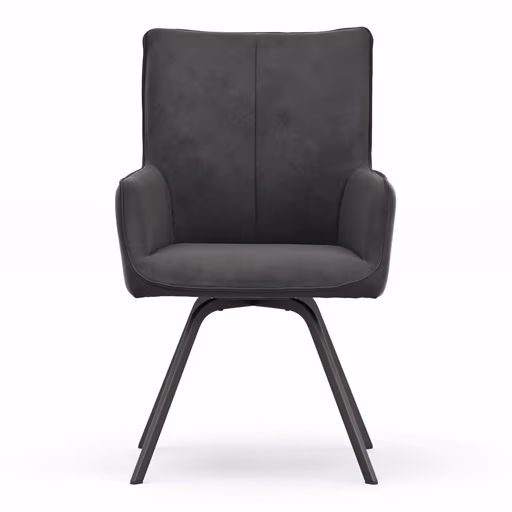 Armlehnstuhl Calyra - Stoff, Anthrazit