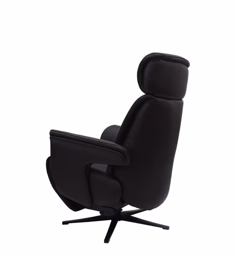 TV-Sessel MATHIS - drehbar, Aufstehhilfe, Relaxfunktion, Kopfteilverstellung, Leder, Chocolate