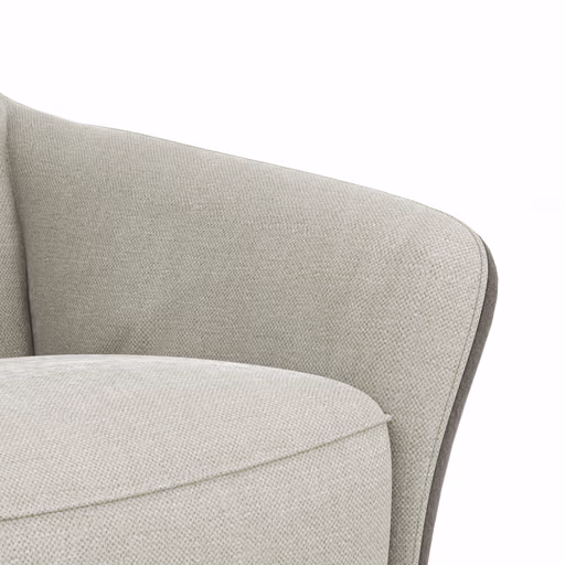 Drehsessel Houston Relax - Größe M, inkl. Relaxfunktion + Gasdruckfeder, Stoff, außen Taupe/innen Natur