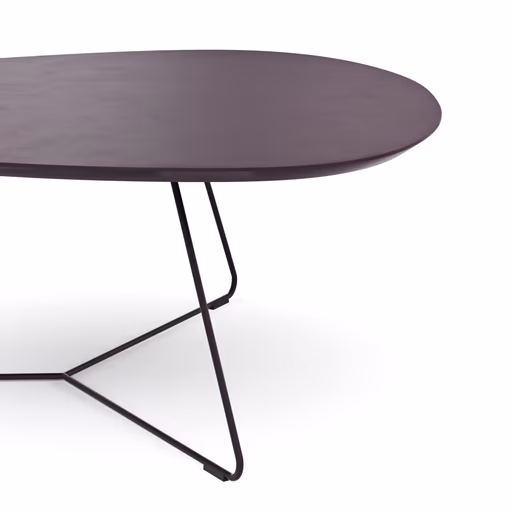 Couchtisch Fano - LBH ca. 96x86x38 cm, Fenix, Aubergine