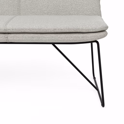 Polsterbank Macano - B ca. 160 cm, Stoff, Hellgrau