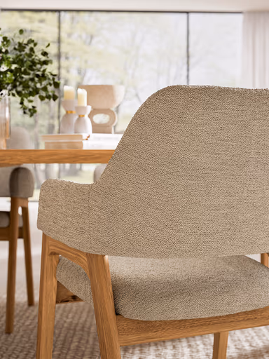 Armlehnstuhl Flore 1 - Stoff, Beige