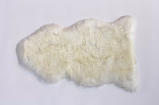 Echtfell - LB ca. 90x55cm, Creme