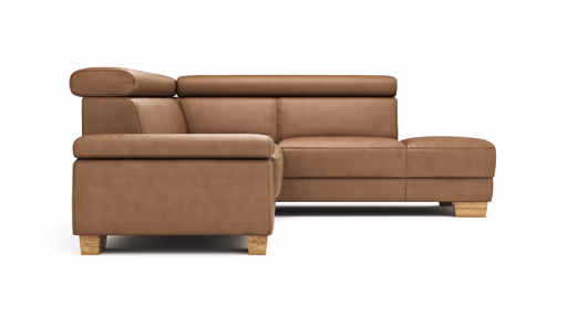 Ecksofa Philadelphia - 2,5-Sitzer, Ecke rechts, Kopfteil verstellbar (manuell), Stoff, Braun