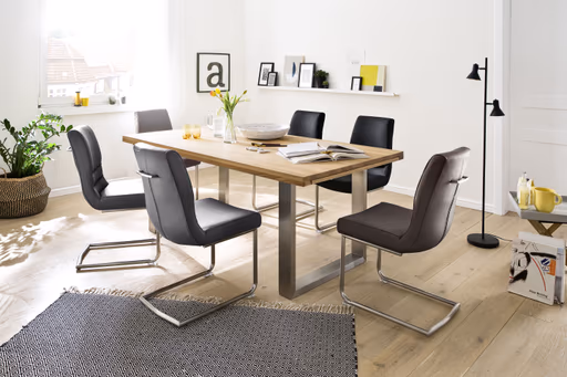 Esstisch - ausziehbar, LB ca. 200x100 cm, Eiche massiv