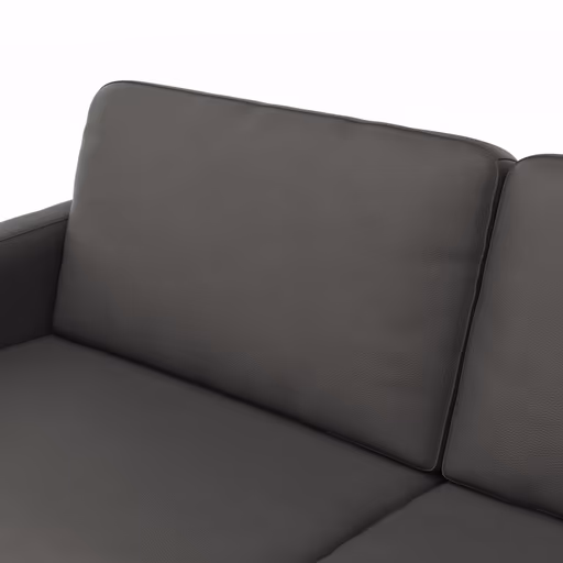 Sofa Enna - 3,5-Sitzer, Leder, Anthrazit