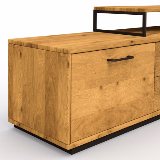 Lowboard Savannah - Aufsatz rechts, Wildeiche massiv, natur geölt