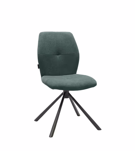 Stuhl MANOA - drehbar, Stoff, Petrol