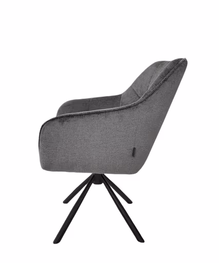 Armlehnstuhl MARLE - drehbar, Stoff, Anthrazit