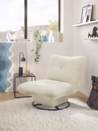 Drehsessel - Stoff, Creme