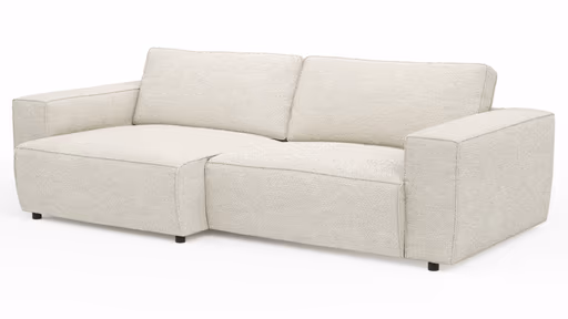 Sofa Lilaia - 1,5-Sitzer XL Tief mit 1,5-Sitzer XL, Stoff, Creme