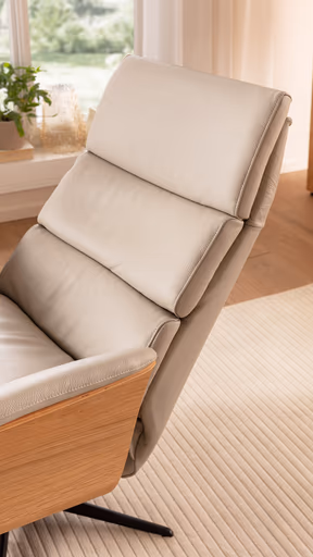 Relaxsessel Amila - Größe L, inkl. 4-motorischer Relaxfunktion und Aufstehhilfe, Leder, Silbergrau