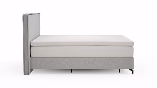 Boxspringbett Alpin - Liegefläche ca. 180x200 cm, Stoff, Grau
