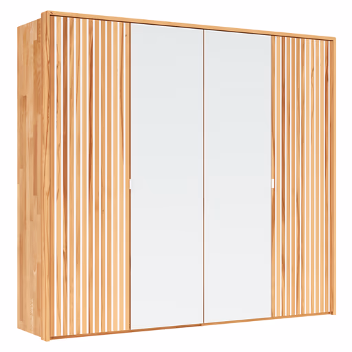 Drehtürenschrank Tigris - inkl. Passepartout, B. ca. 245cm, Kernbuche massiv, geölt